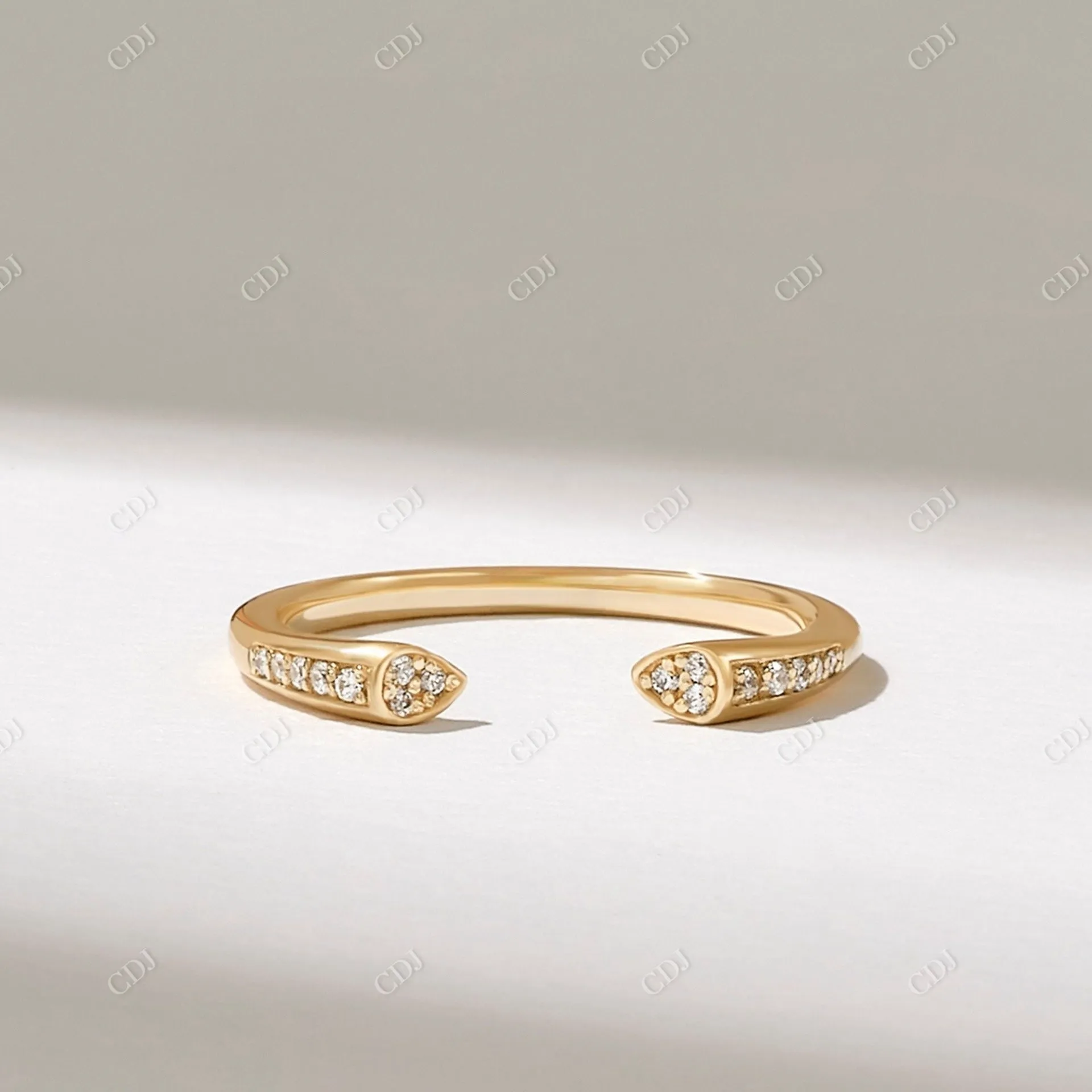 0.07CTW Diamond Open Cuff Wedding Ring