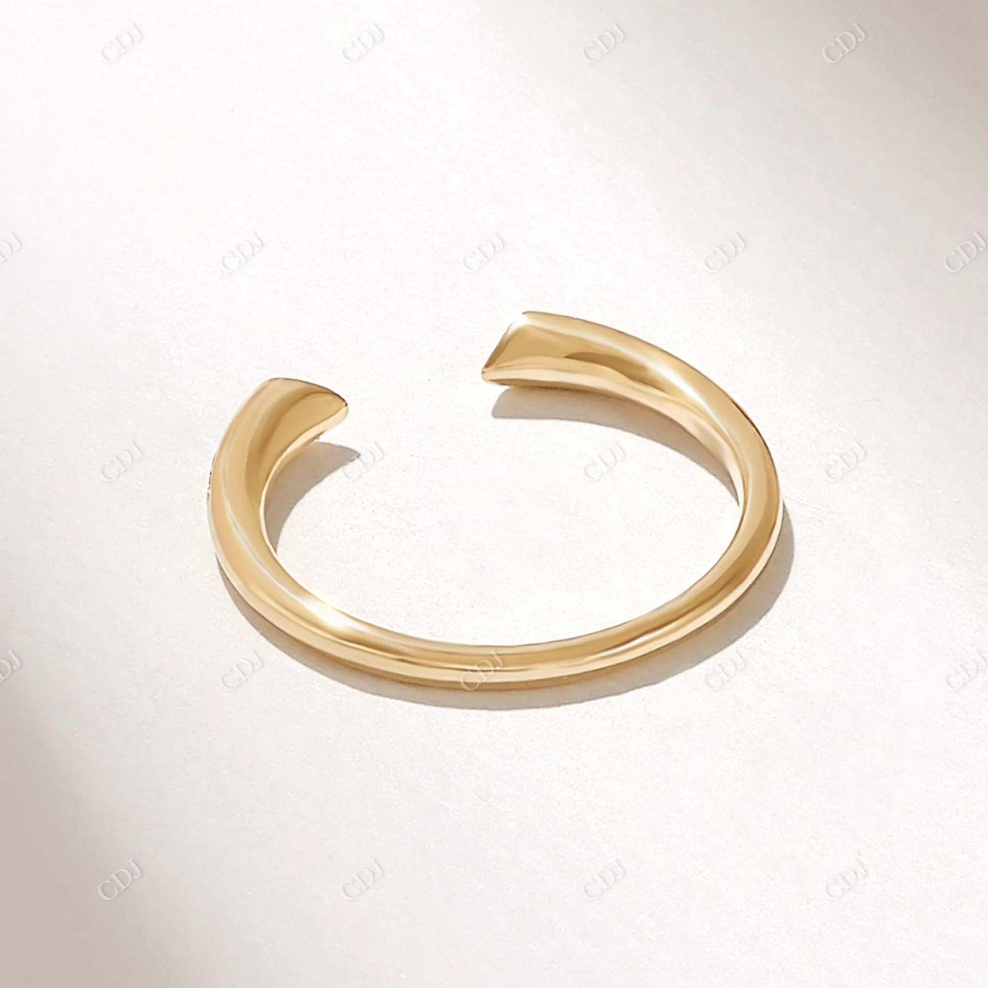 0.07CTW Diamond Open Cuff Wedding Ring