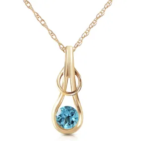 0.65 Carat 14K Solid Yellow Gold Venus Unbound Blue Topaz Necklace