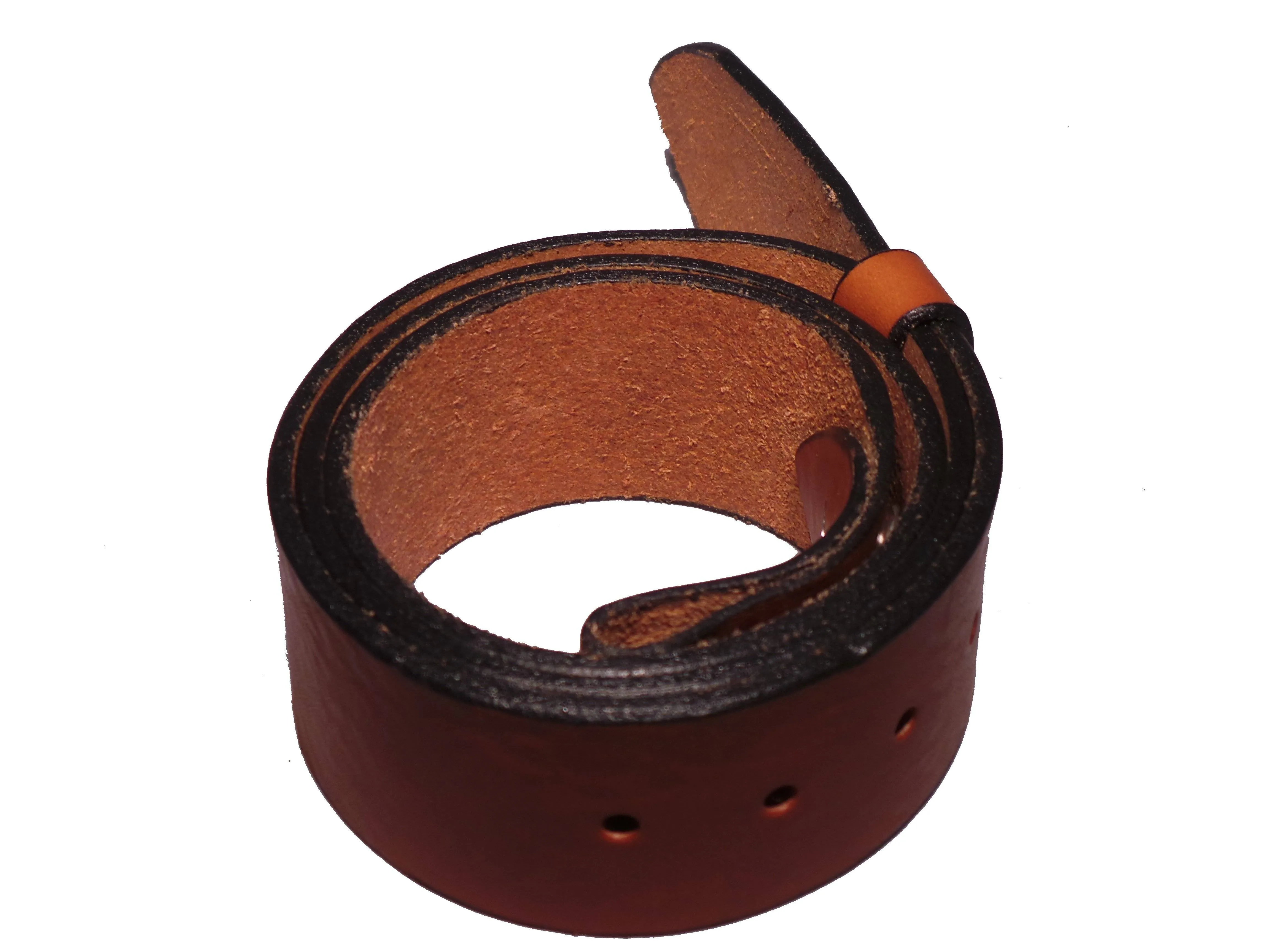 100% Real Brown 2" Inch (50mm) Leather Belt Strap