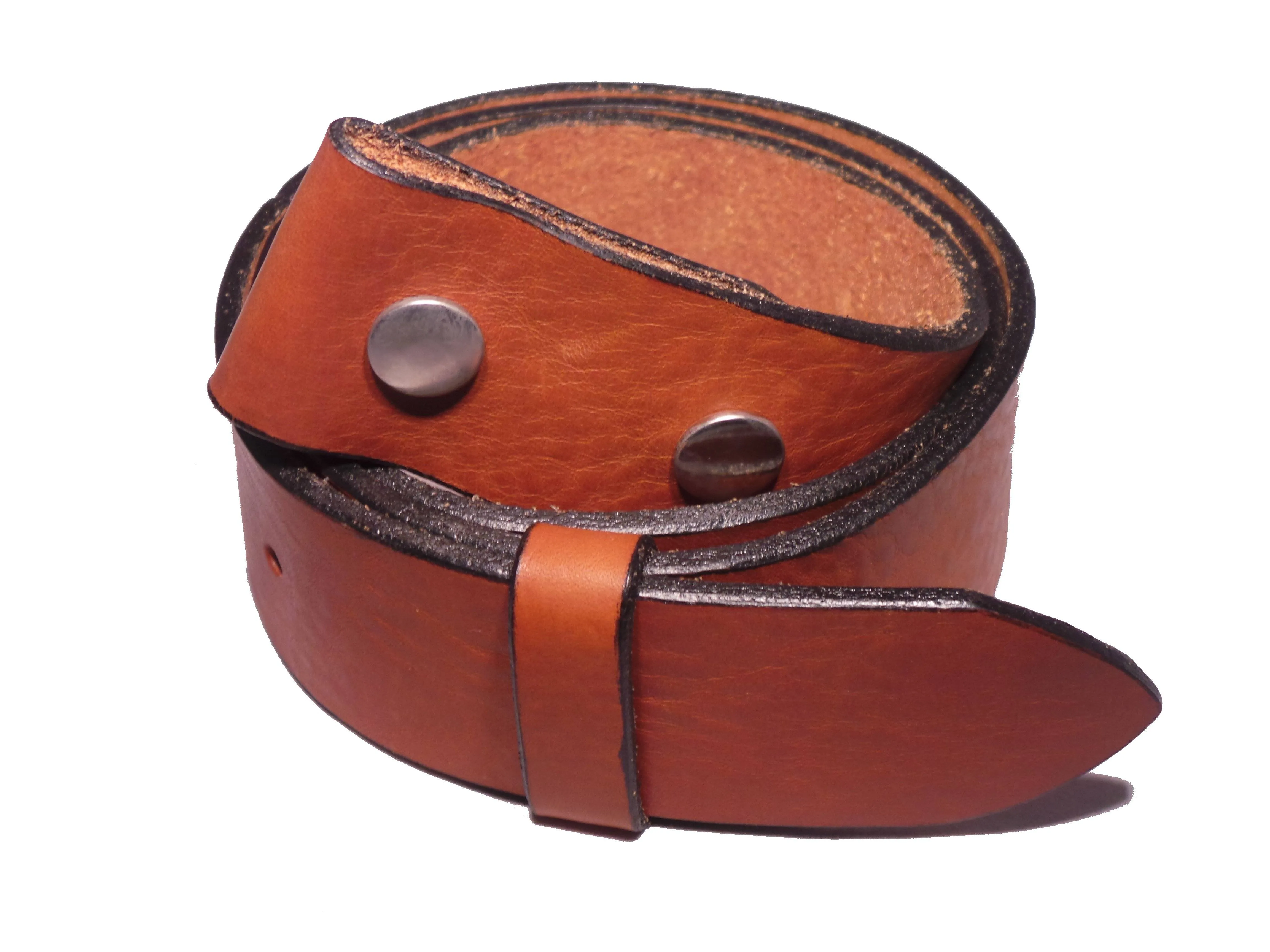 100% Real Brown 2" Inch (50mm) Leather Belt Strap