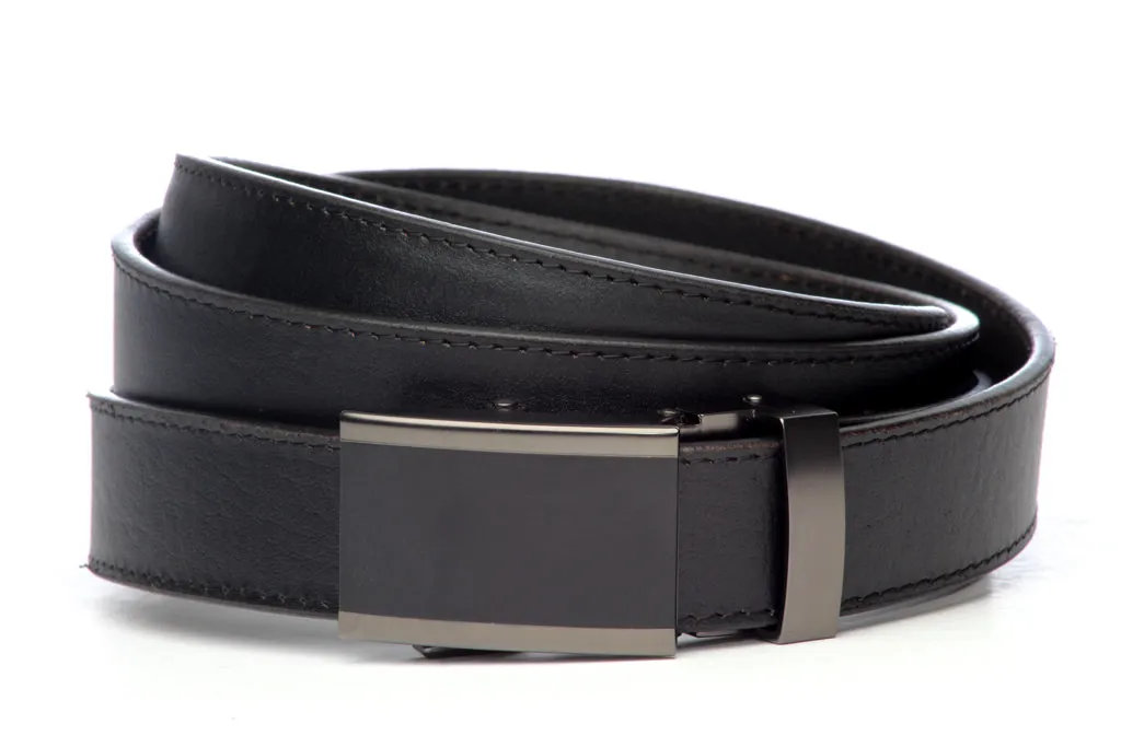 1.25" Black Buffalo Leather w/buckle