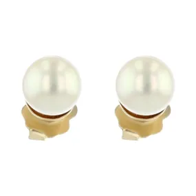 14K 6mm Cultured Pearl Stud Earrings