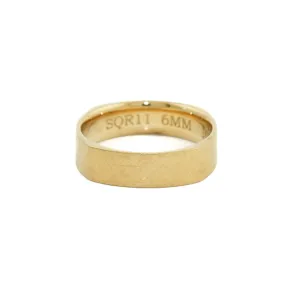 14k Gold  6mm Square Wedding Band