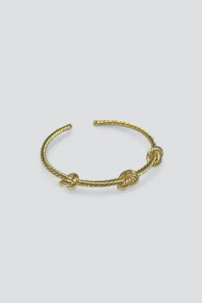 14K Gold Vermeil Knot Cuff Bracelet