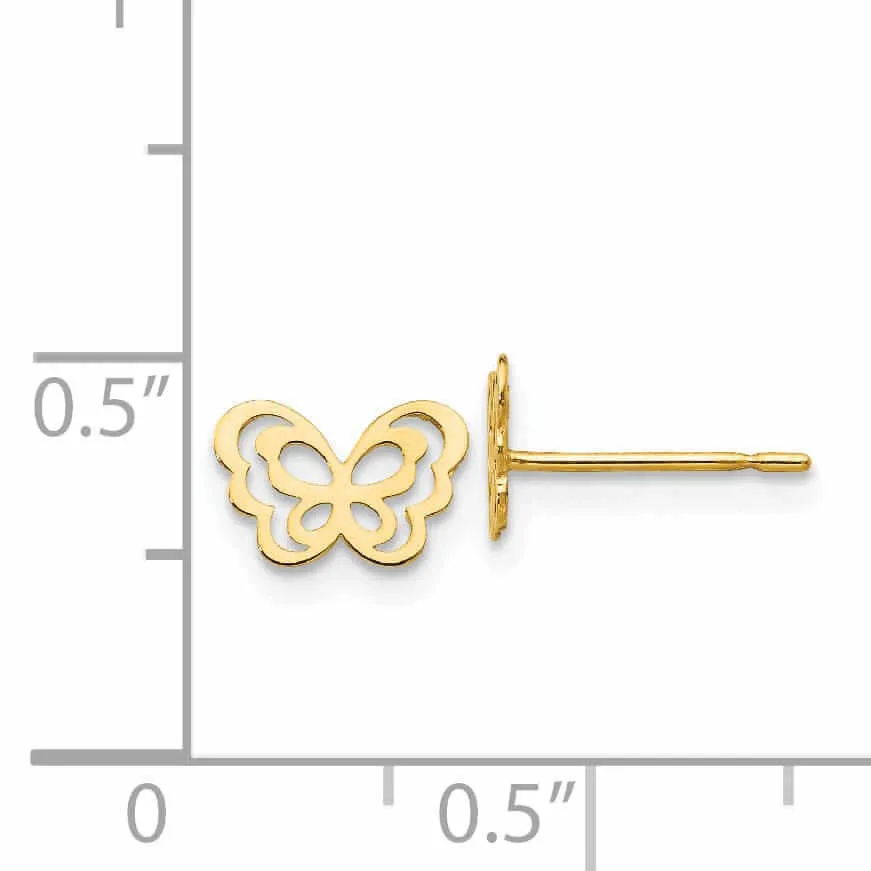 14k Madi K Childrens Butterfly Post Earrings