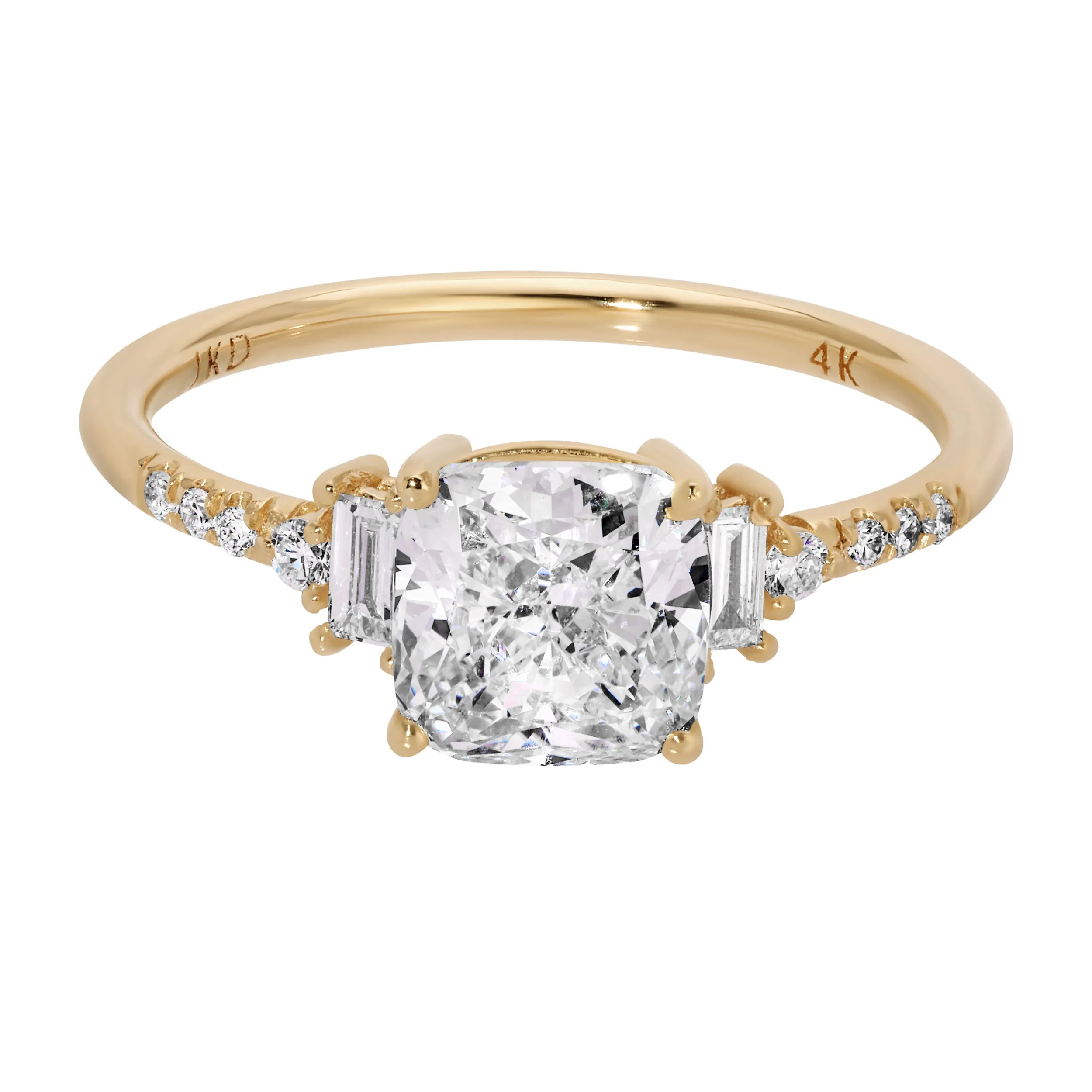 1.5c Diamond Cushion Rhapsody Ring (Lab Diamond) (ready to ship option)*