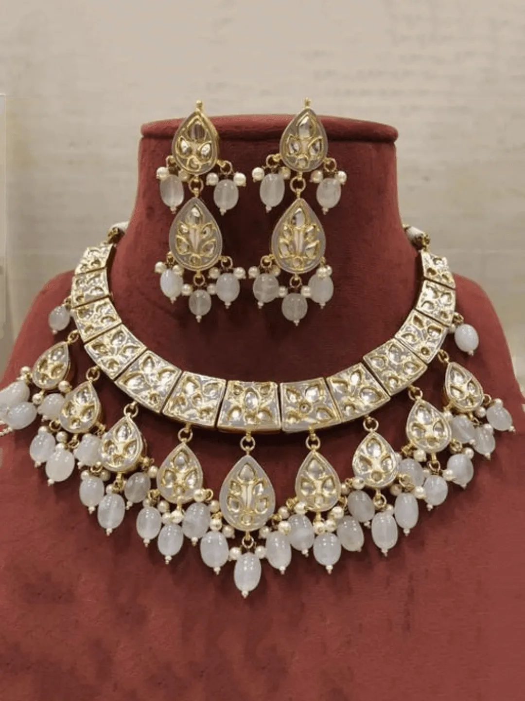 3 Patch Moti Necklace Set