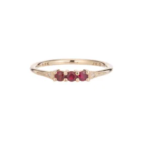 3 Ruby Deco Ring (ready to ship option)*