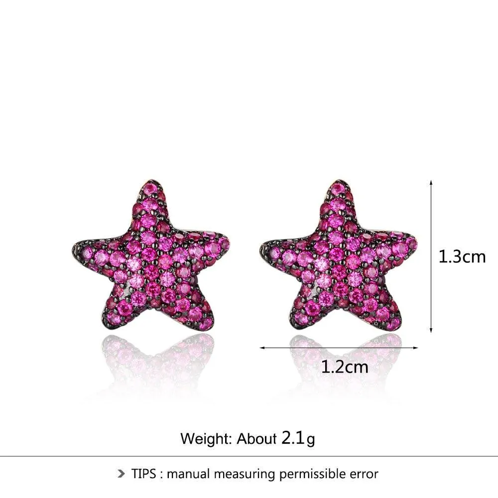 925 Sterling Silver Star Stud Earrings