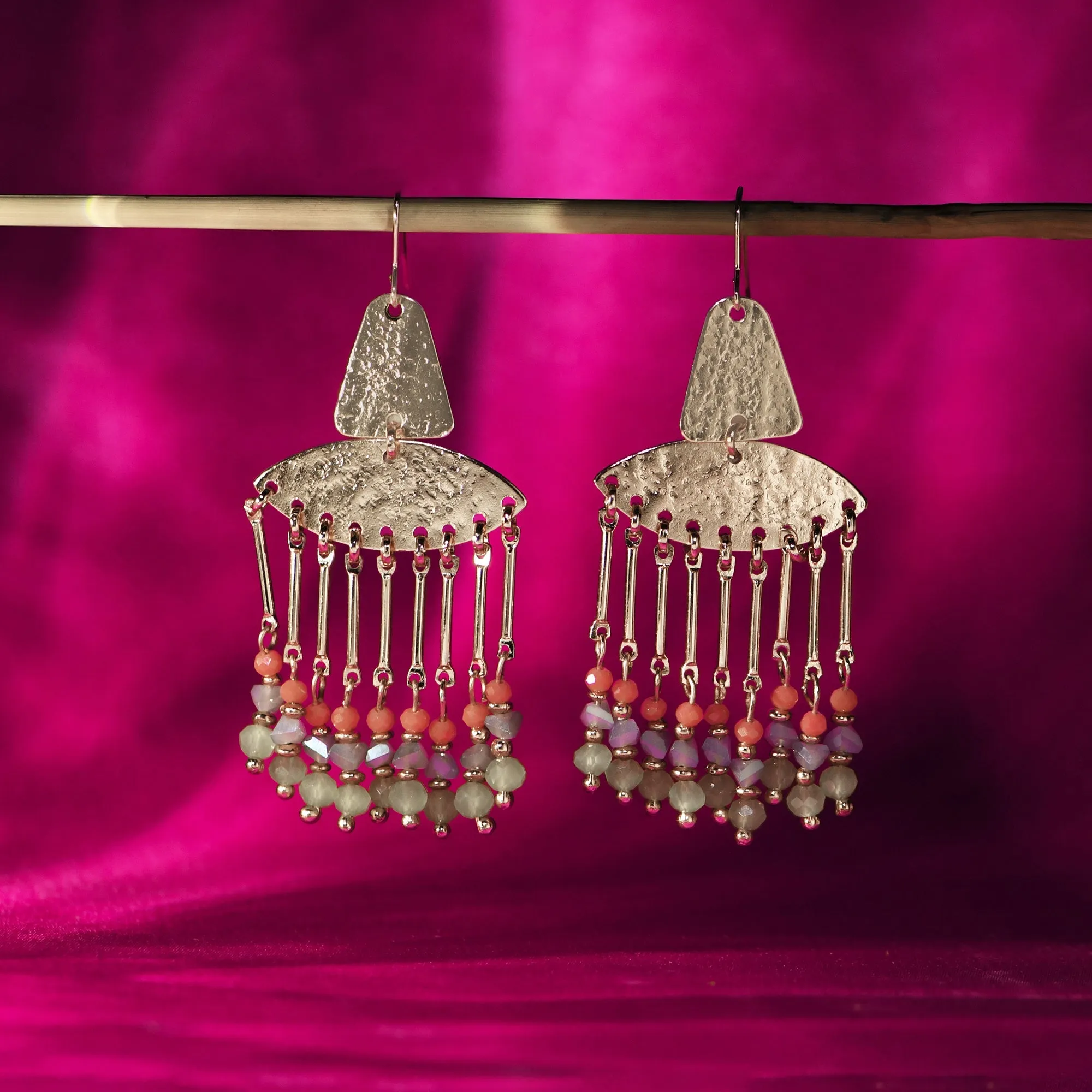 Accessorize London Women's Multi Beaded Chandelier Earrings