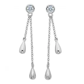 Acotis Silver Earrings Dangle Zirconia G51193