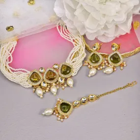 Anmol Kundan Choker Set - Elegant Handcrafted Jewelry for Any Occasion