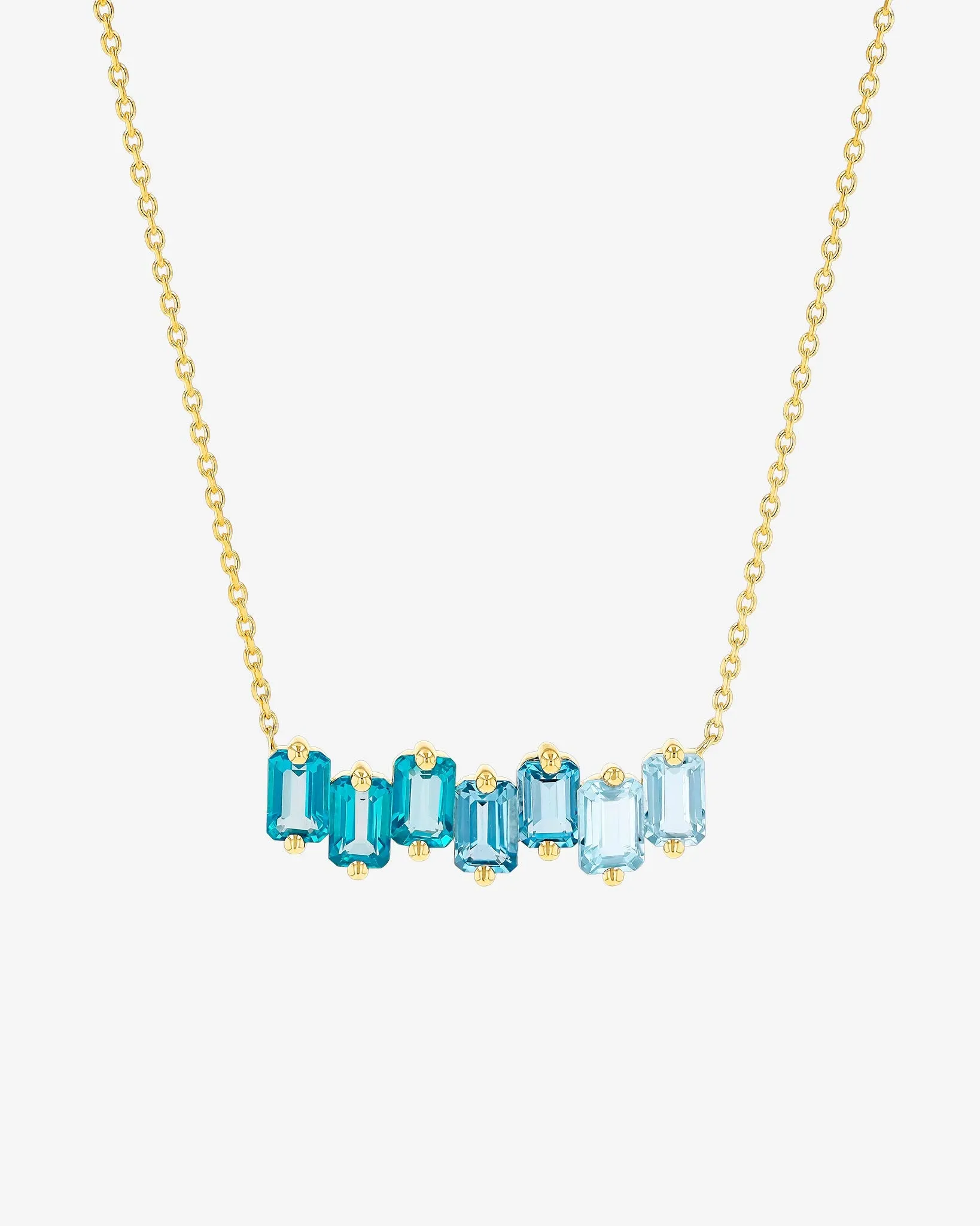 Ann Light Blue Ombre Bar Pendant