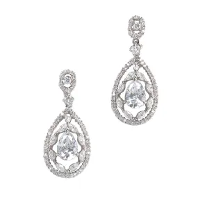 Antionetta  Art Nouveau Inspired Bridal Drop Earring