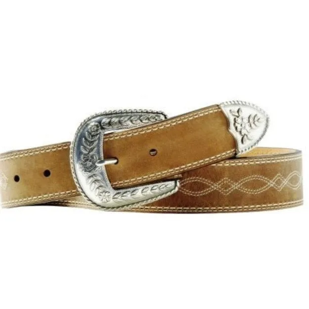 Ariat Women's Fatbaby Center Stitch Belt in Brown