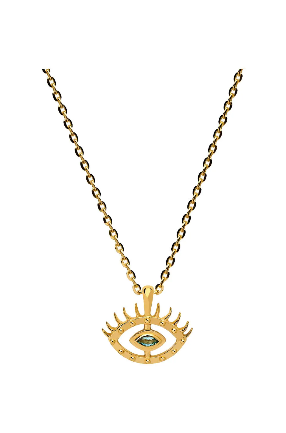 Awe Inspired Gold Evil Eye Necklace