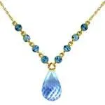 Blue Topaz Briolette with Topaz Accents in 14K Rose Gold  11.3ctw