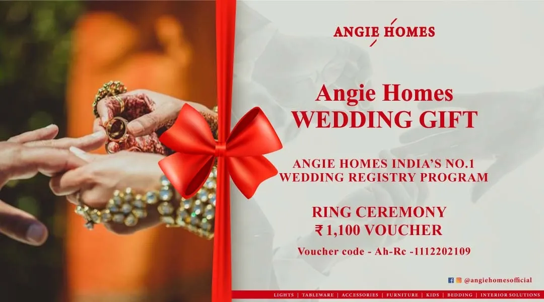 Book Online Ring Ceremony Program Gift Voucher with AngieHomes