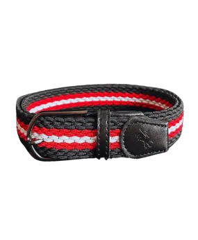 Braided Belt - Black and Red