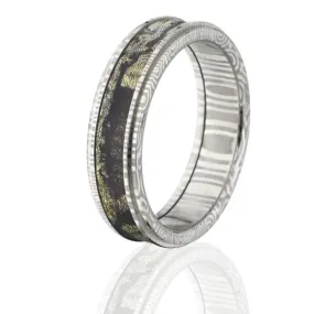 Break Up Infinity Camo Rings, Damascus Steel Camo Bands