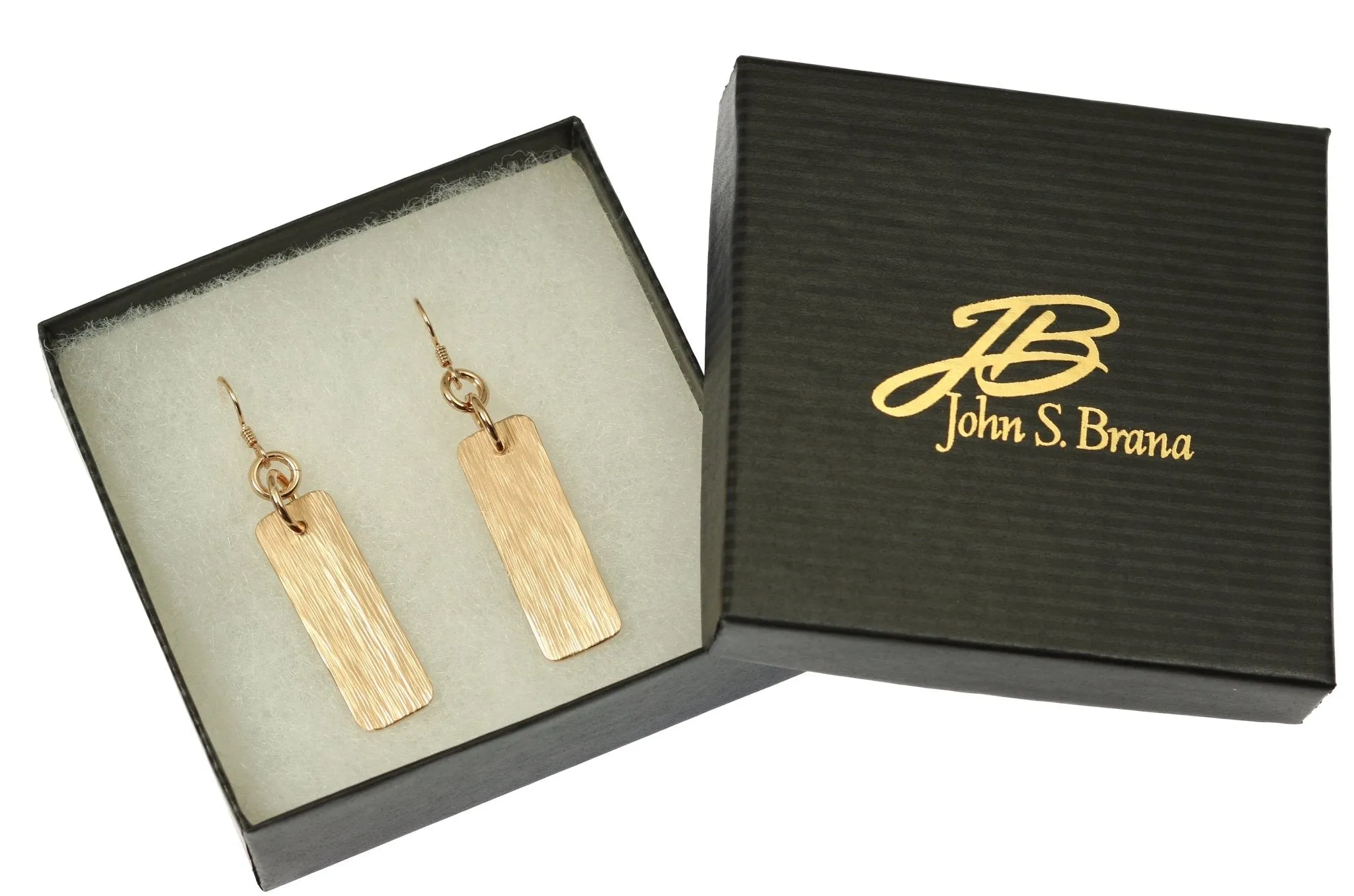 Bronze Bark Dangle Earrings