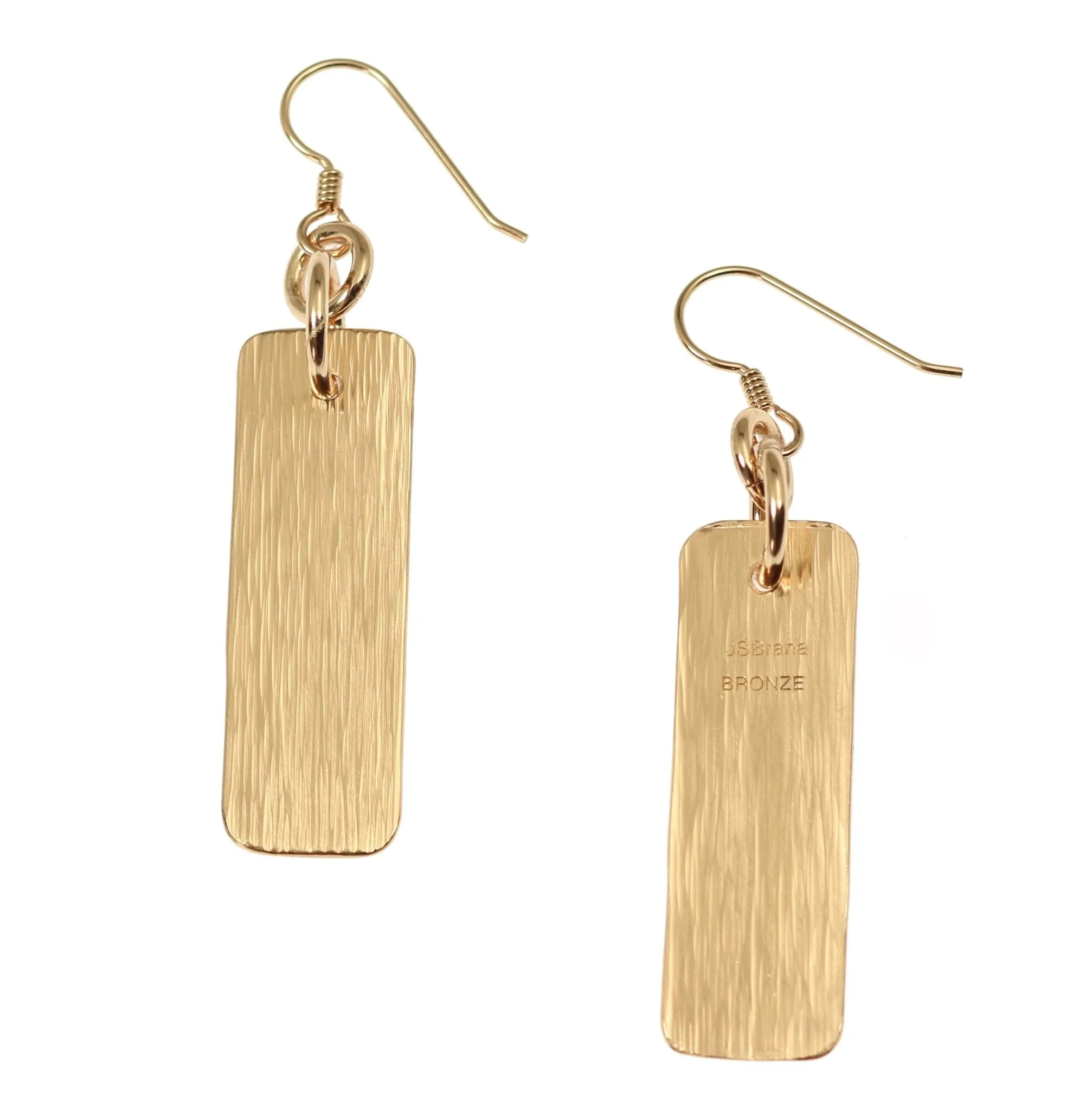 Bronze Bark Dangle Earrings