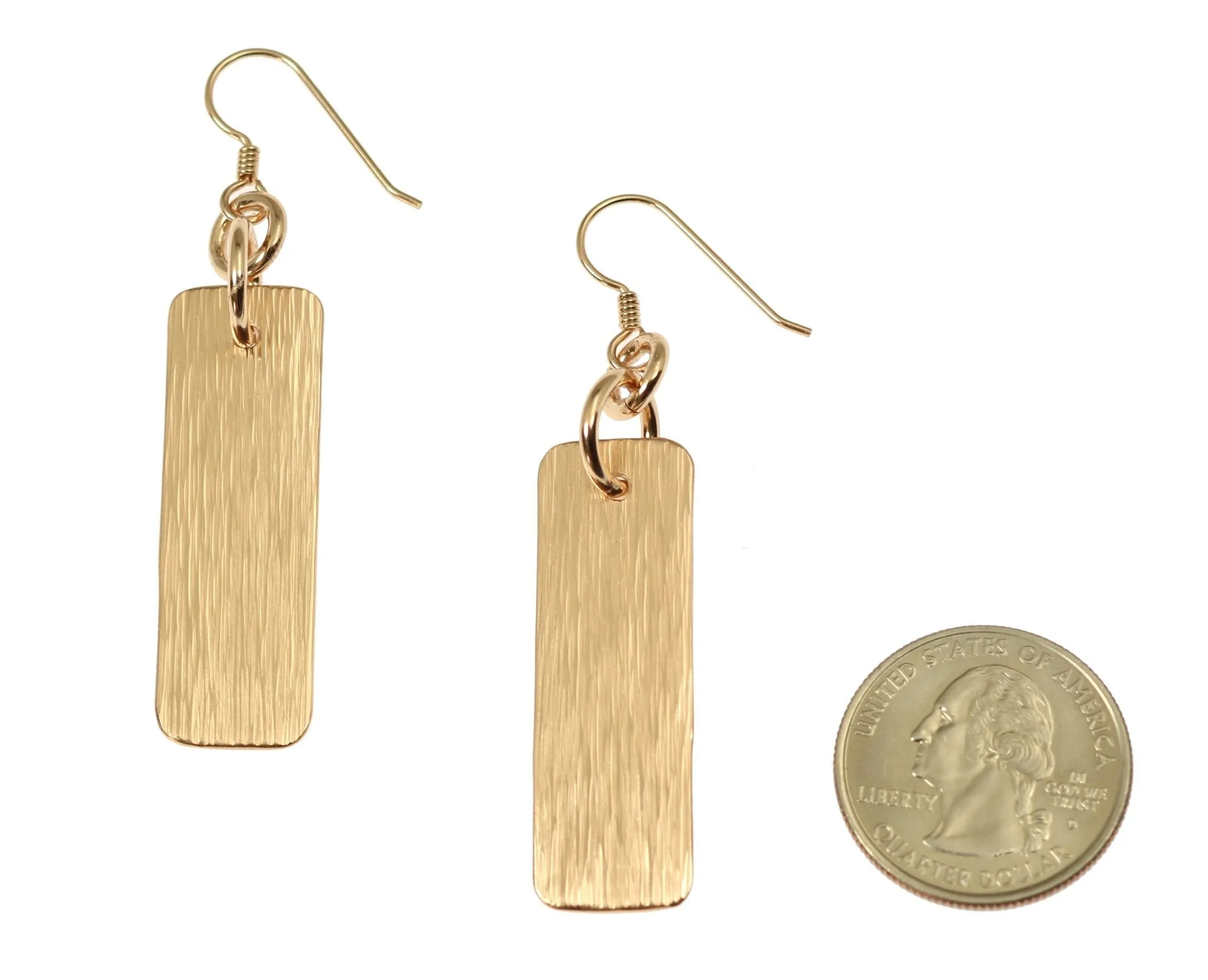 Bronze Bark Dangle Earrings