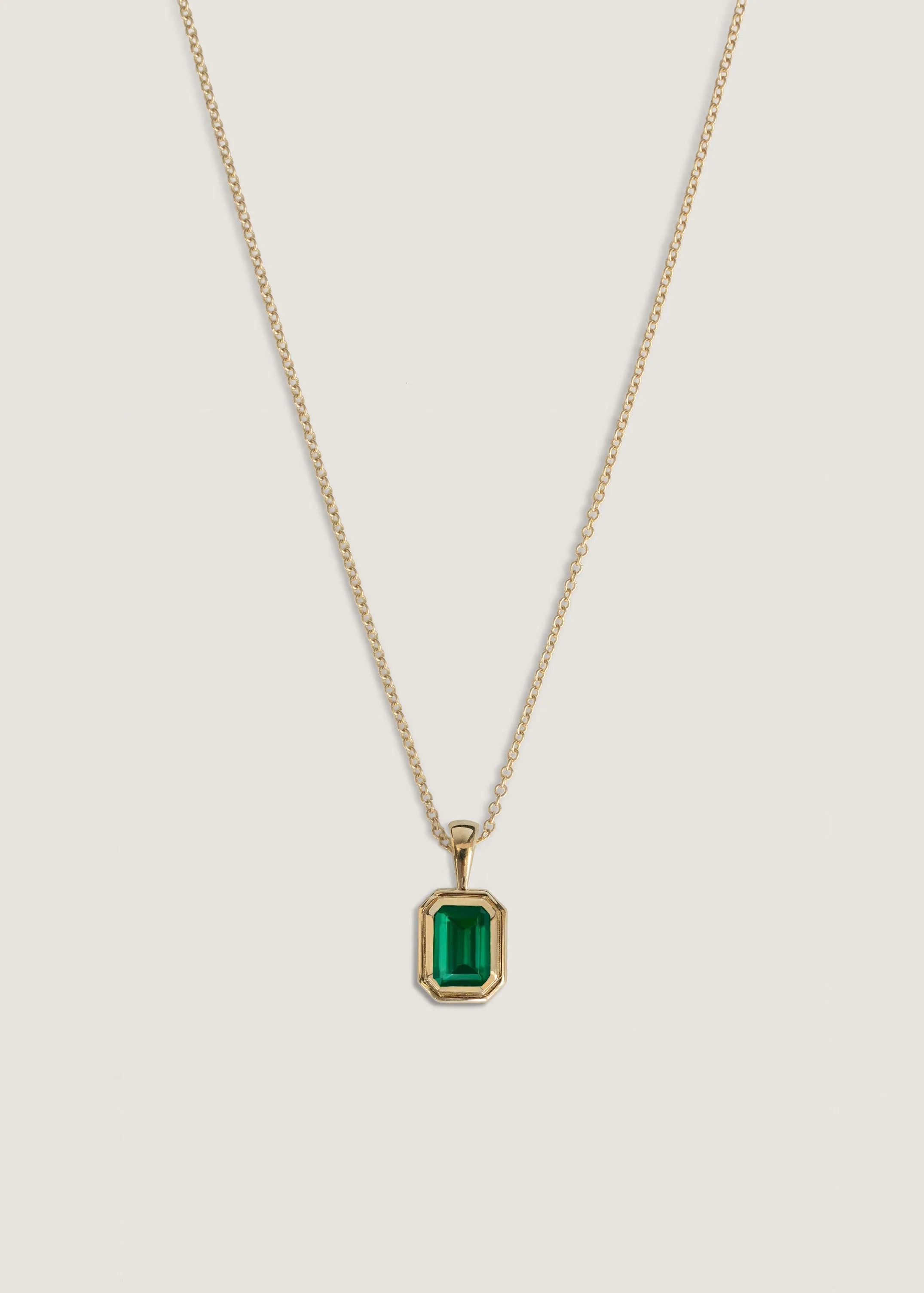 Brooklyn Emerald Cut Pendant Emerald