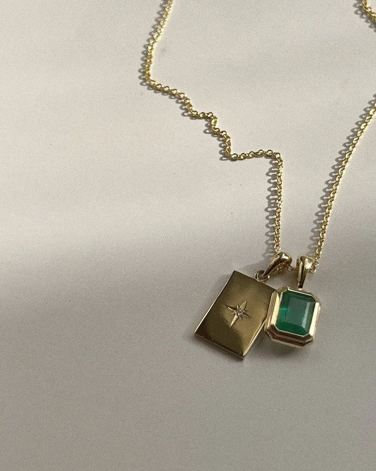 Brooklyn Emerald Cut Pendant Emerald