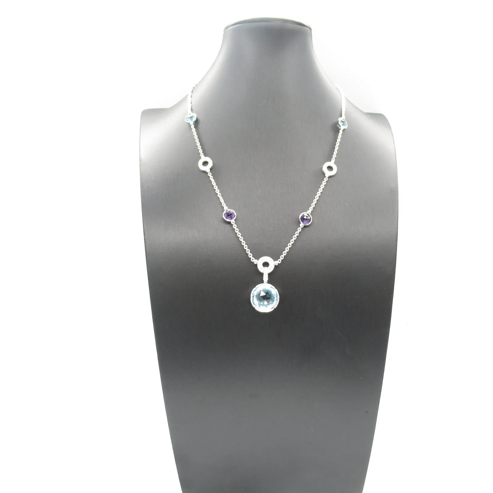 Bvlgari Parentesi Blue Topaz Necklace K18WG