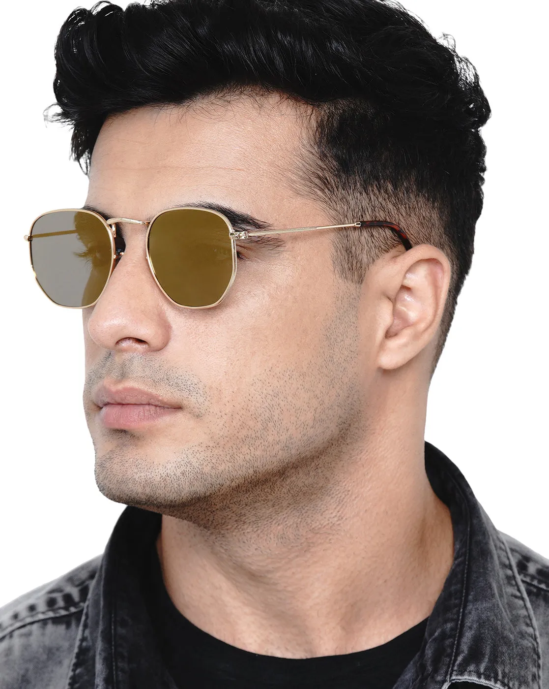 Carlton London Mirrored Polarised Square Sunglasses For Men