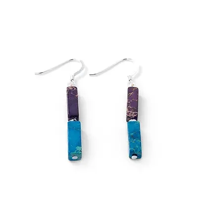 Carrie Elspeth Blue & Purple Jasper Earrings