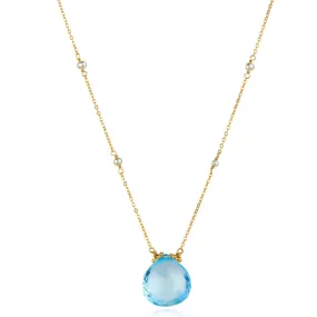 Catherine Necklace-Sky Blue Topaz