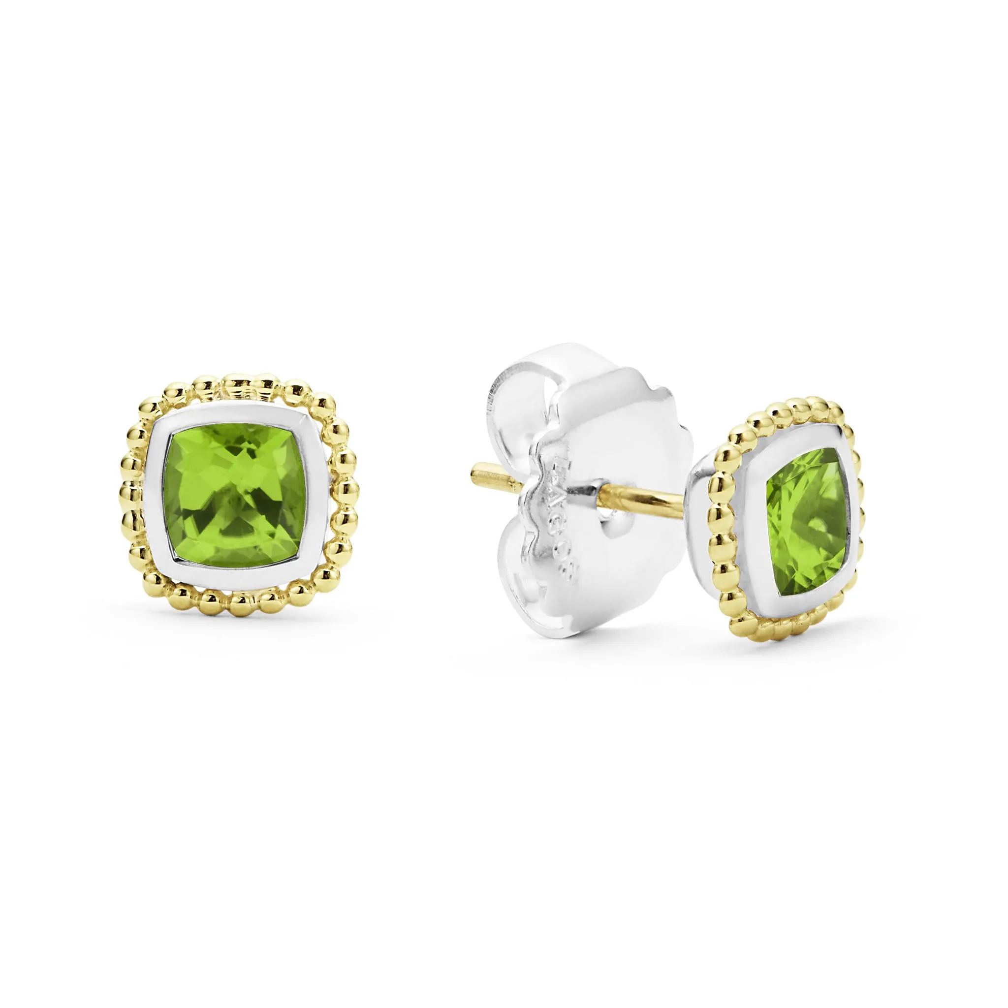 Caviar Color Peridot Caviar Stud Earrings