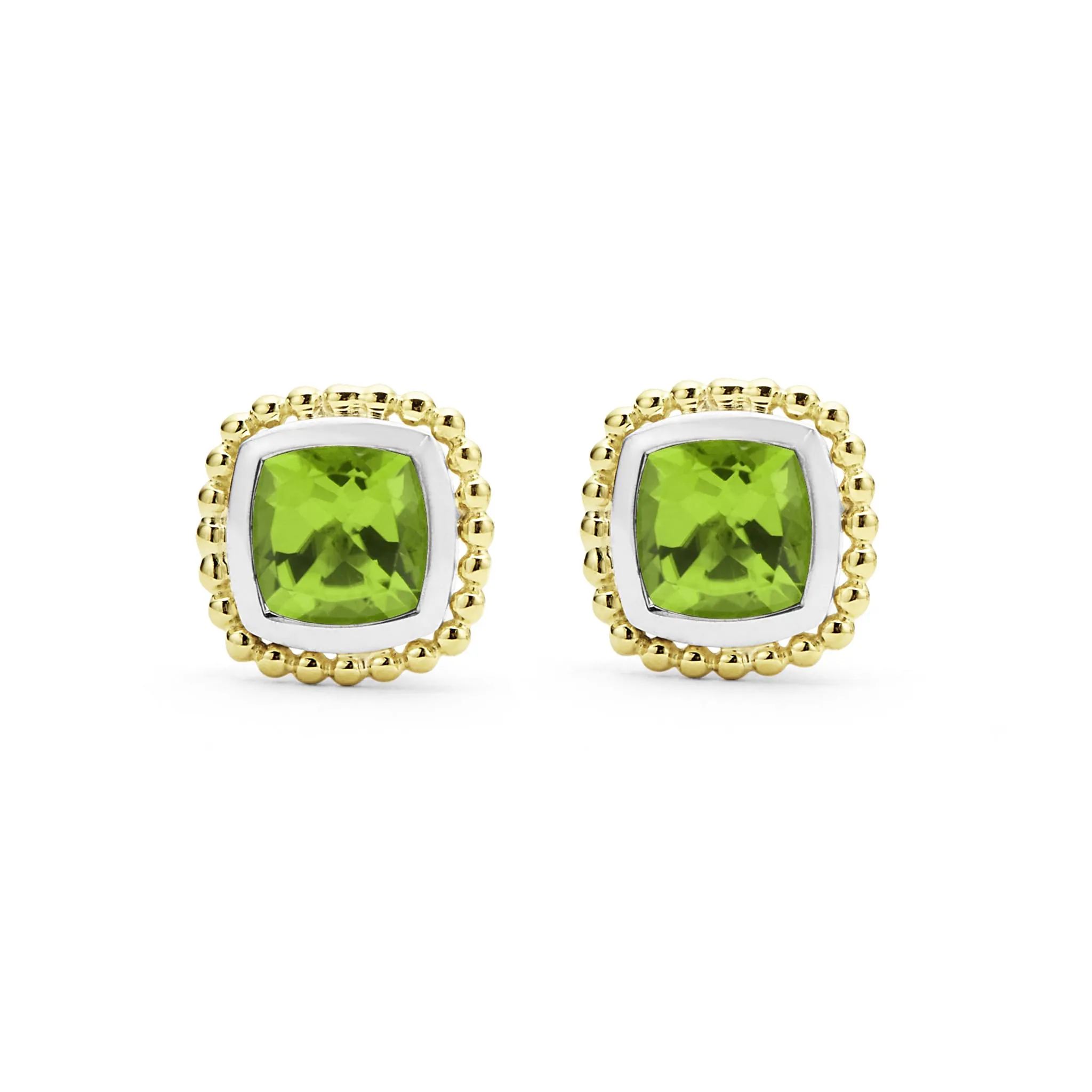 Caviar Color Peridot Caviar Stud Earrings