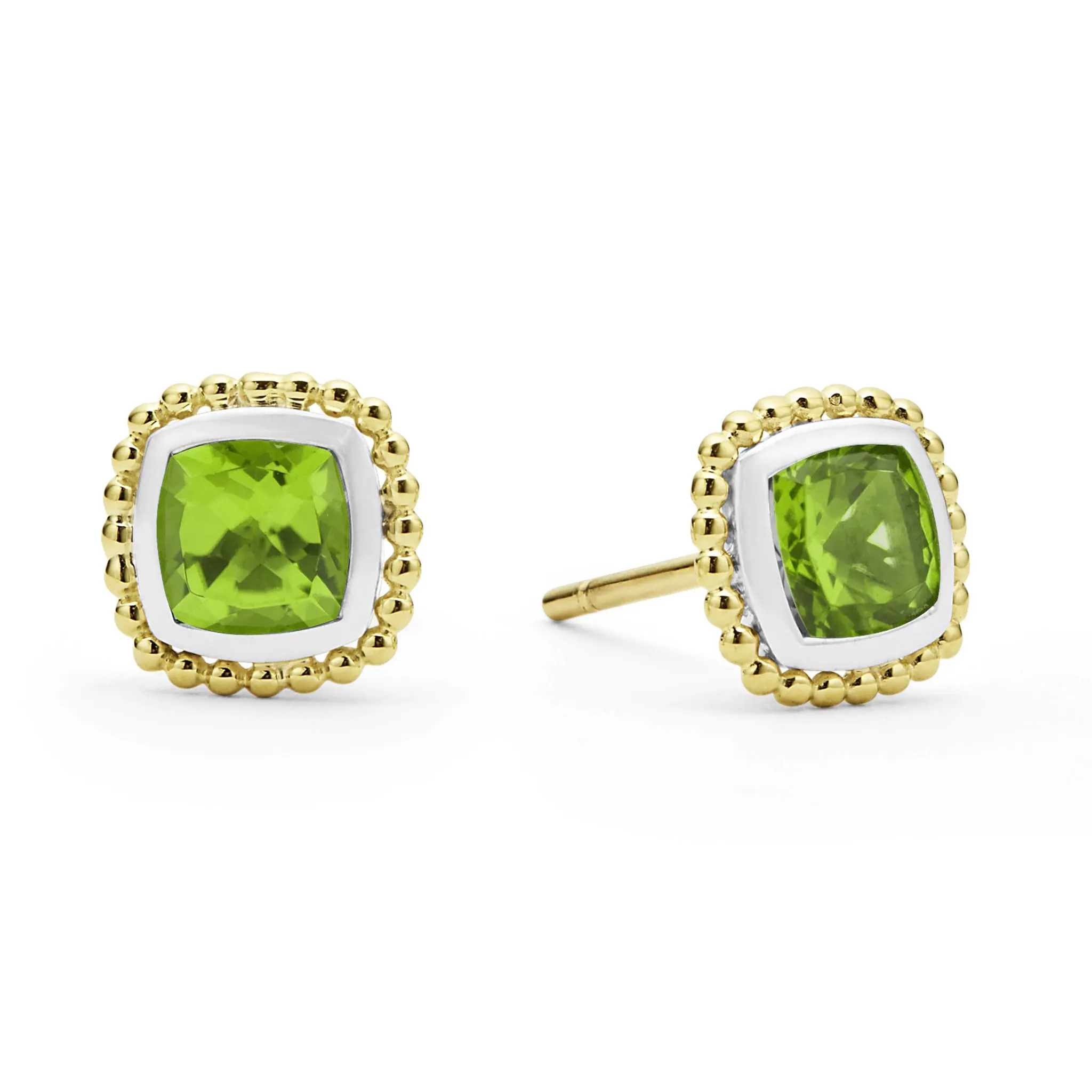 Caviar Color Peridot Caviar Stud Earrings