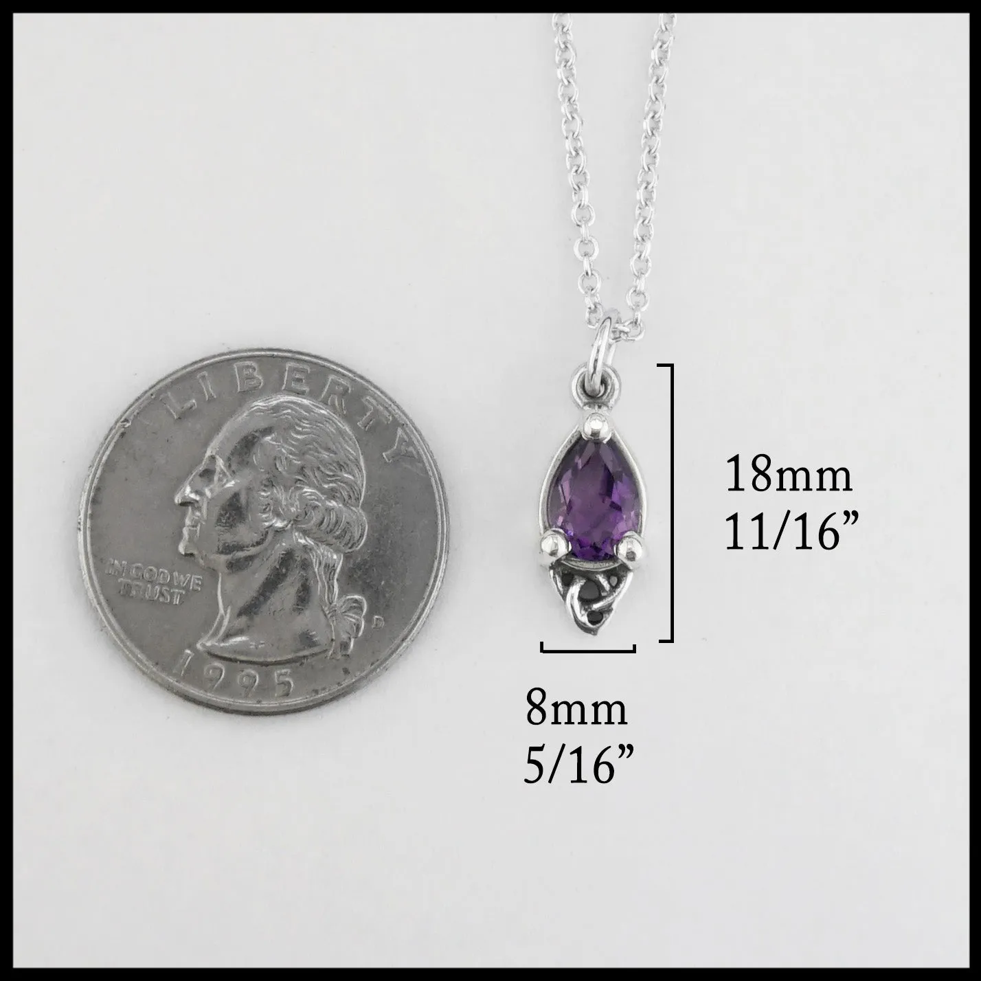 Celtic Goddess Pendant and Earring Set with Amethyst