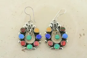 Chandelier earring with opal - teardrop