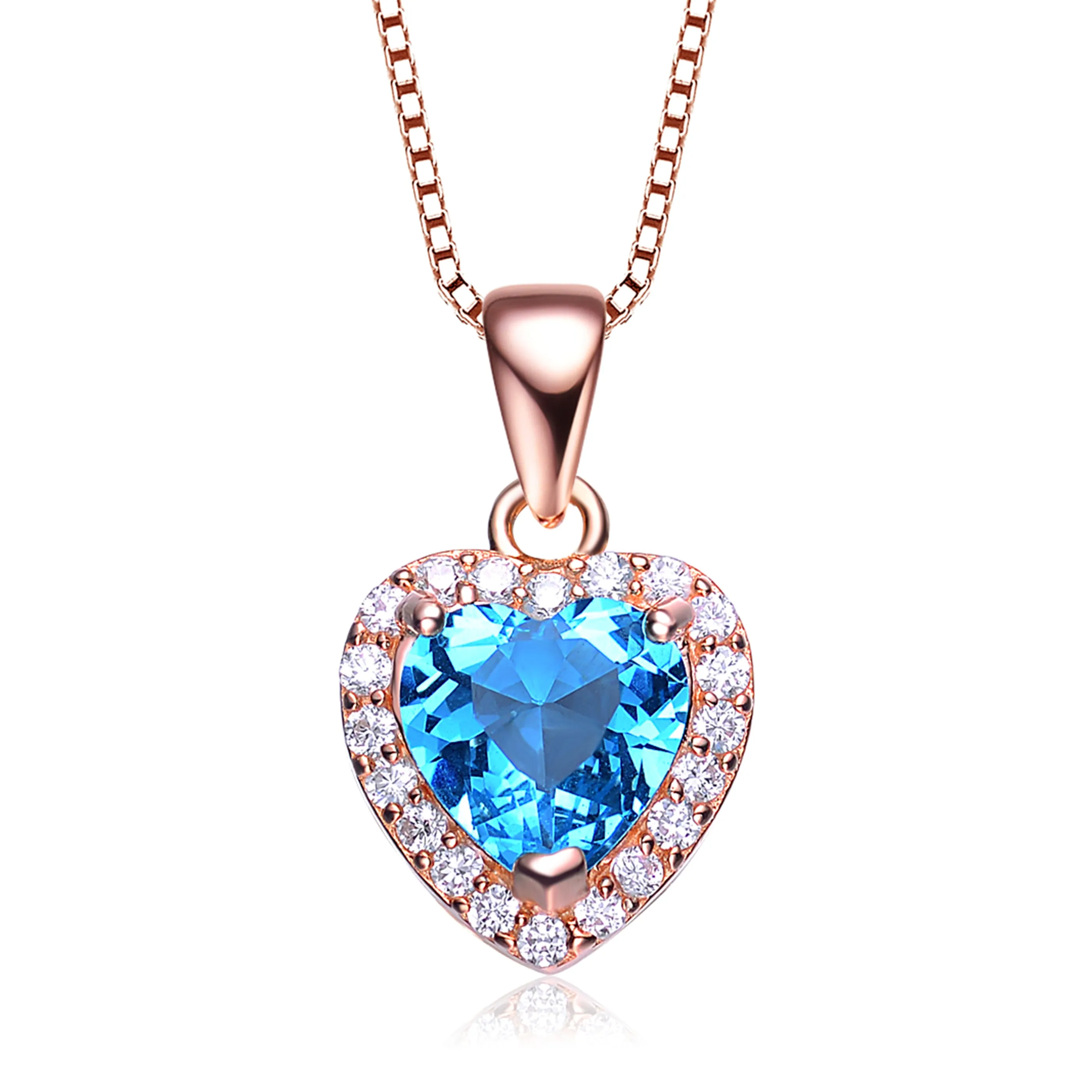 Charlène Topaz Heart Shape Drop Pendant