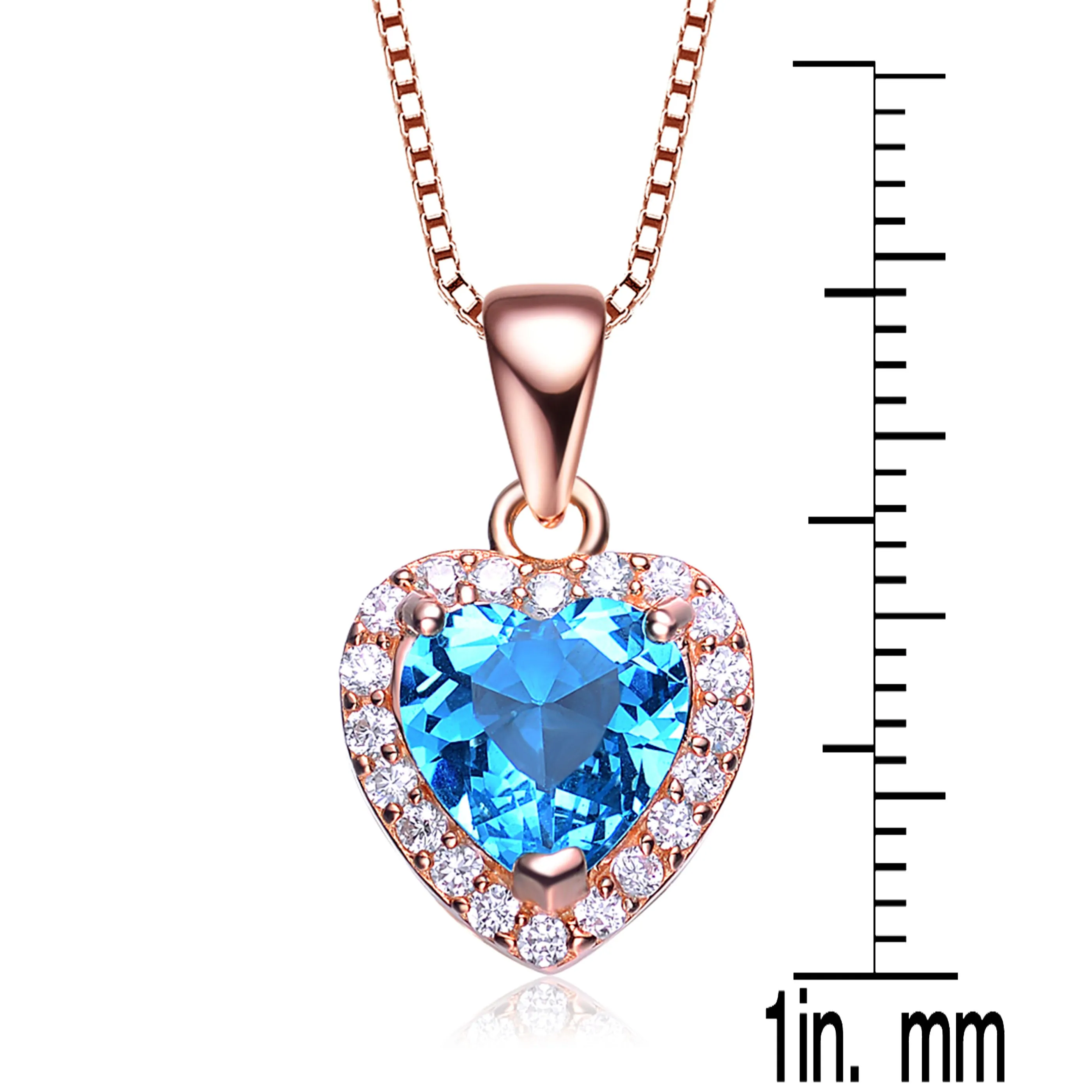 Charlène Topaz Heart Shape Drop Pendant