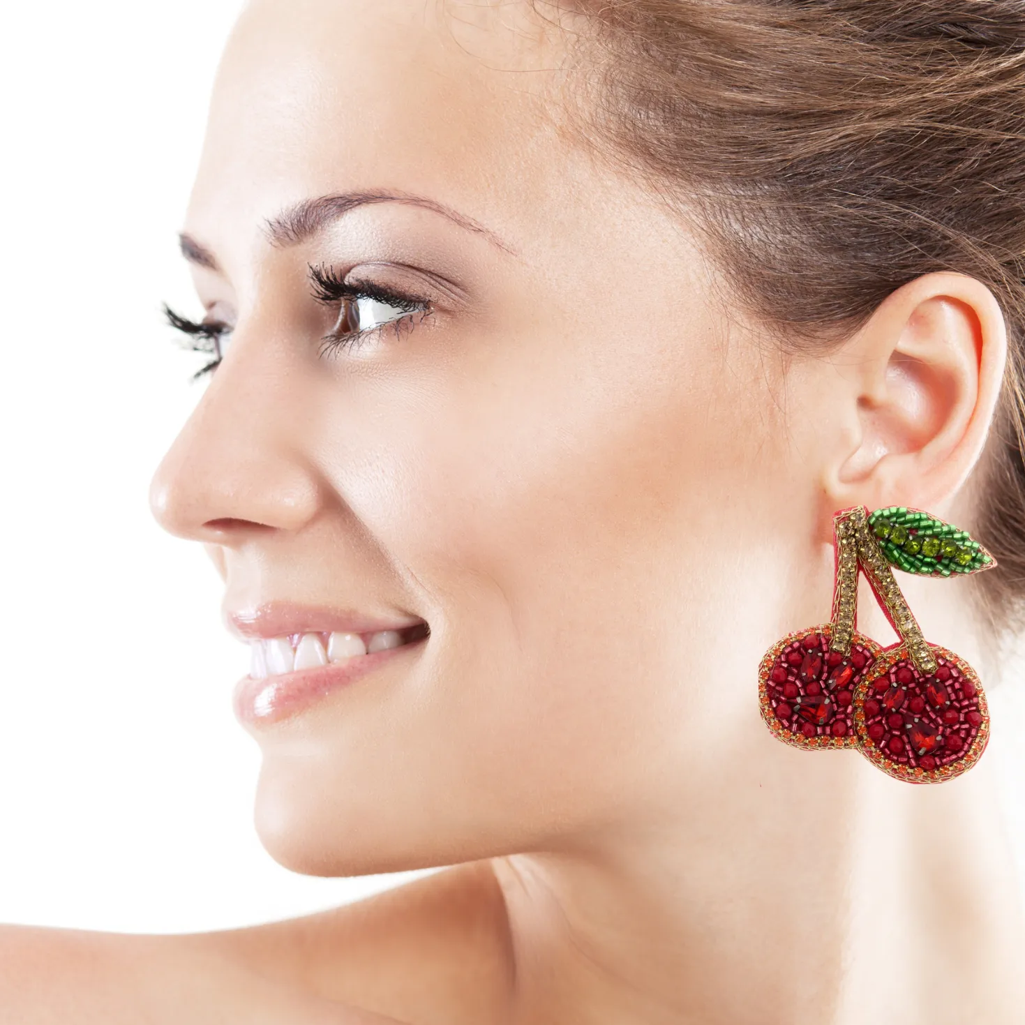 Cherry Beaded Earrings