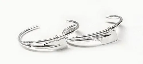 Child's Silver Plated Small Oar Cuff Bracelet