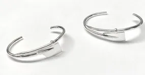 Child's Silver Plated Small Oar Cuff Bracelet