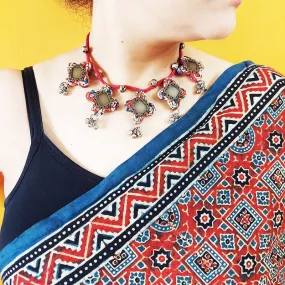 Cotton Ethnic Neckpiece | Kalamkari Choker | Multicolour