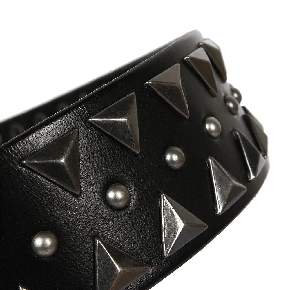 Cowboy Style Pyramid Shape Metal Rivet Men Belt