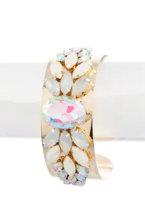 Cream Floral Cuff Bracelet