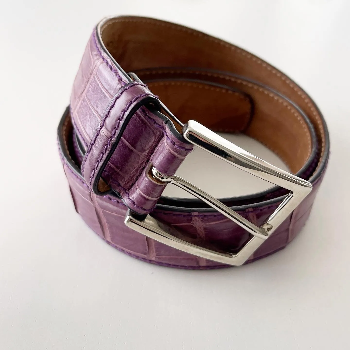 CROCODILE LEATHER Belt