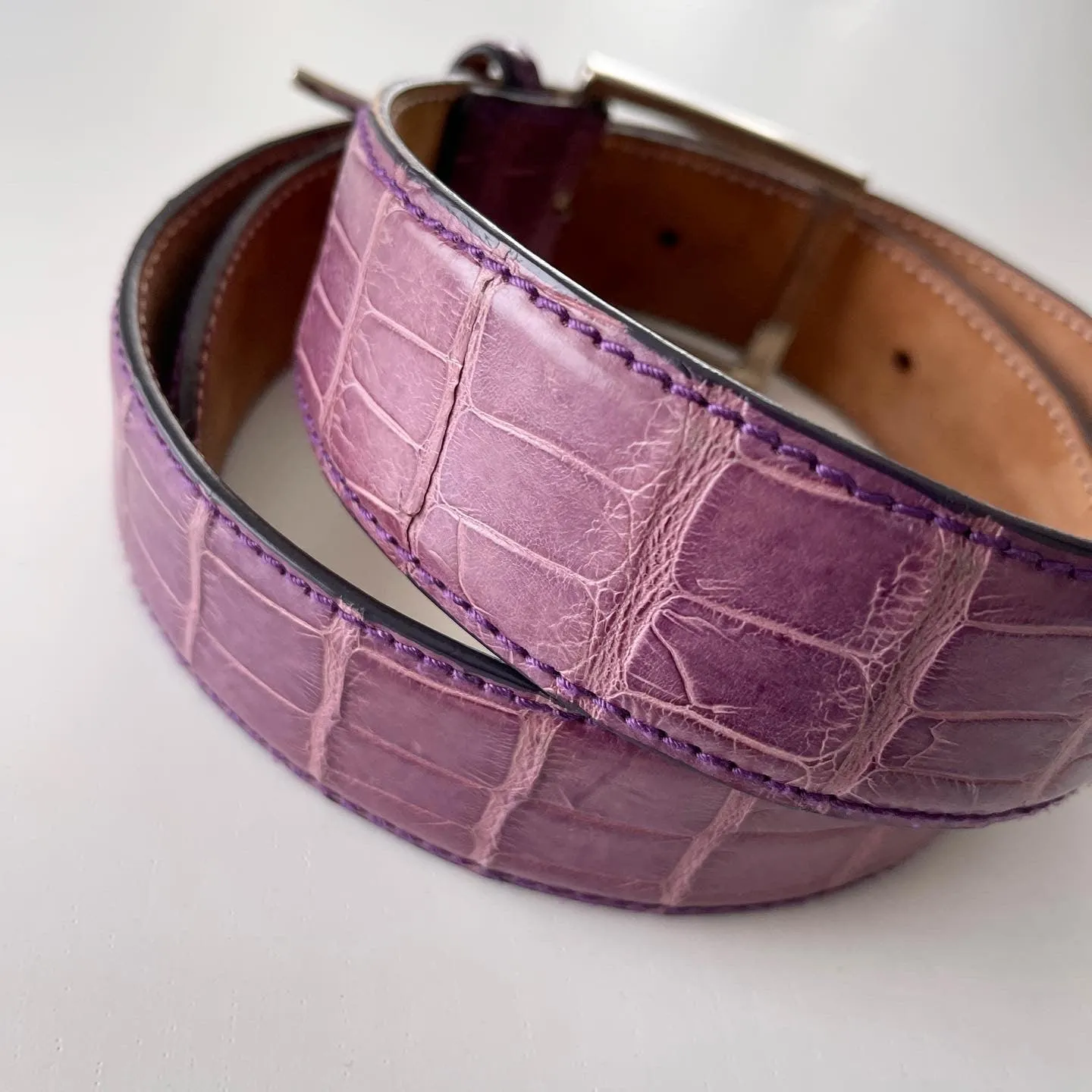 CROCODILE LEATHER Belt