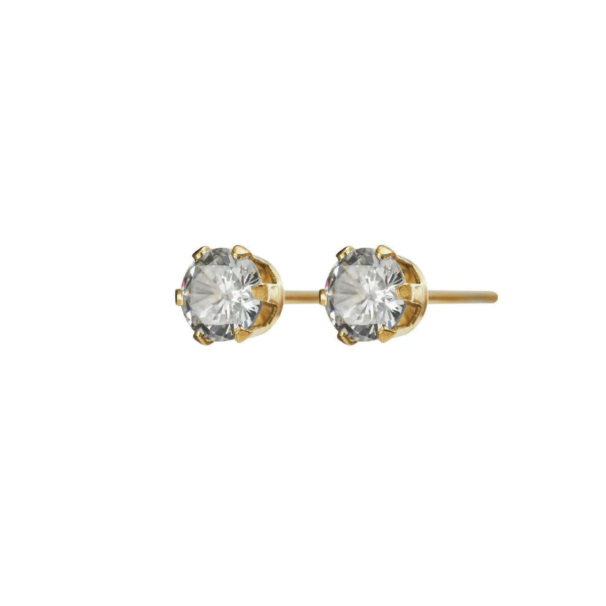 Crown Studs Gold Earrings